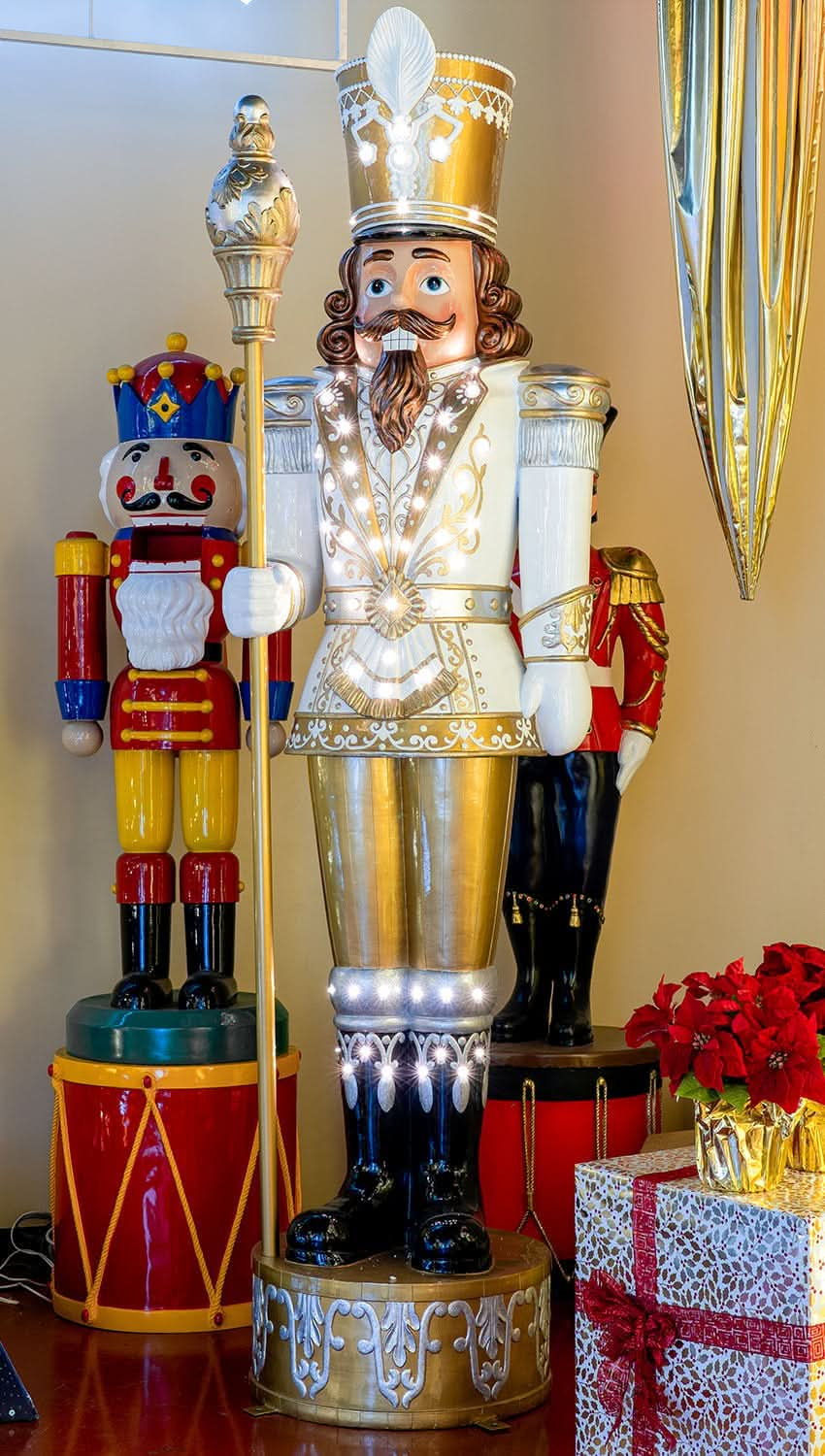 Dekra-Lite Gold Lit Nutcracker