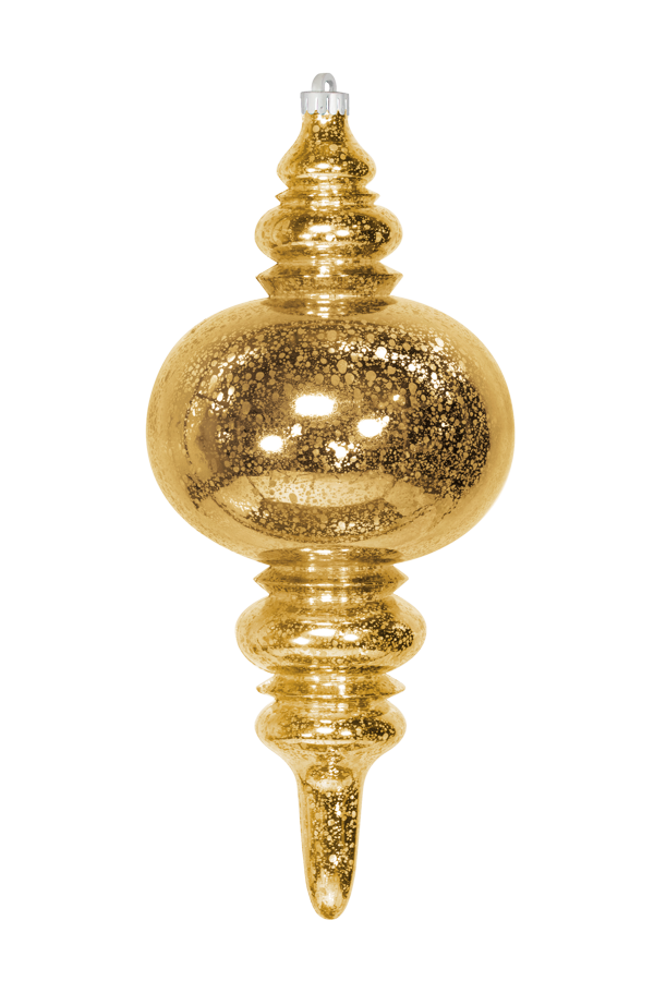 Dekra-Lite Mercury Finial Gold Ornament 13"