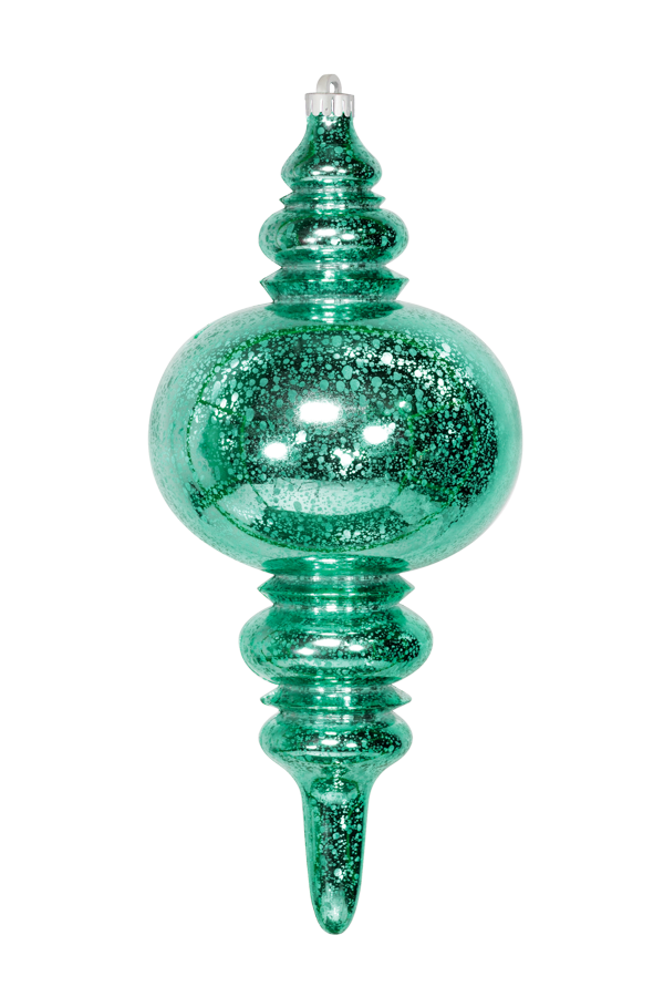 Dekra-Lite Mercury Finial Teal Ornament 7"