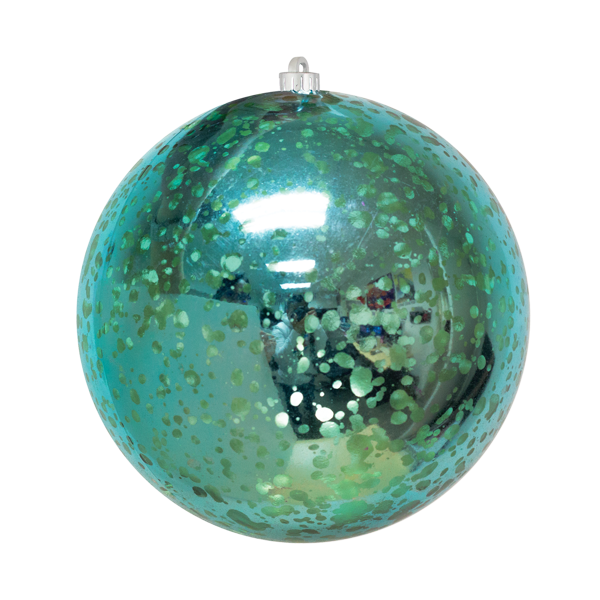 Dekra-Lite Mercury Round Teal Ornament 4"