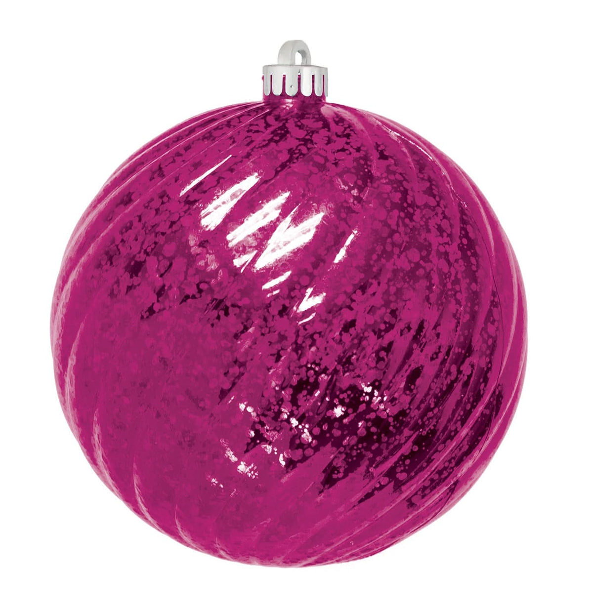 Dekra-Lite Mercury Round Swirl Cerise Ornament