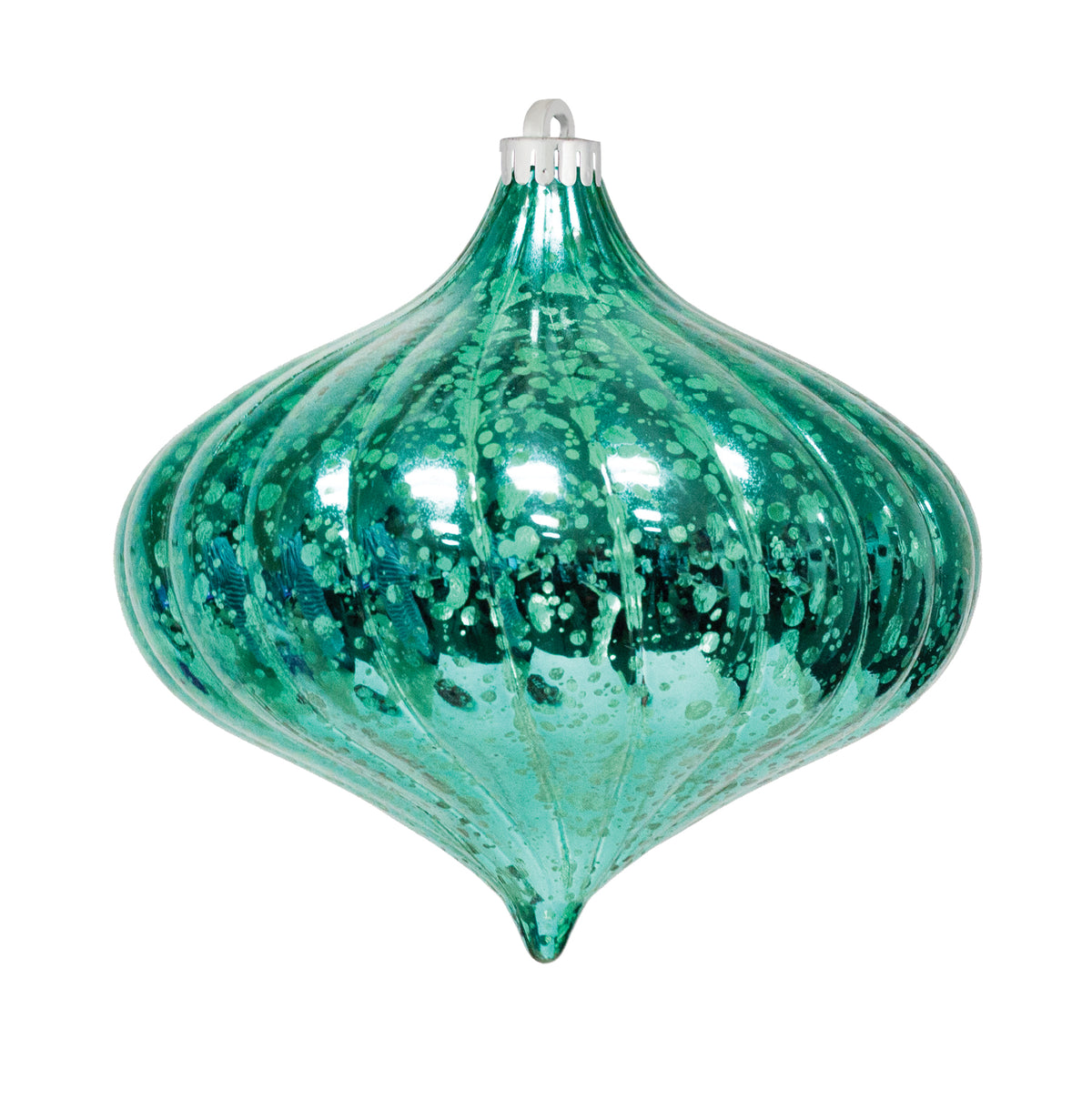 Dekra-Lite Mercury Top Swirl Teal Ornament