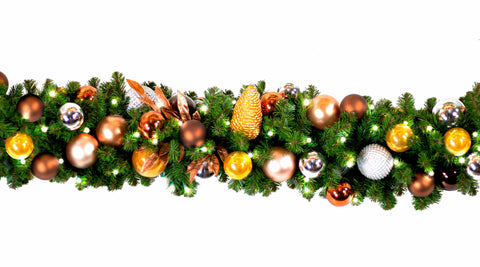 Dekra-Lite Precious Metals Pre-Decorated Garlands 10' Sections