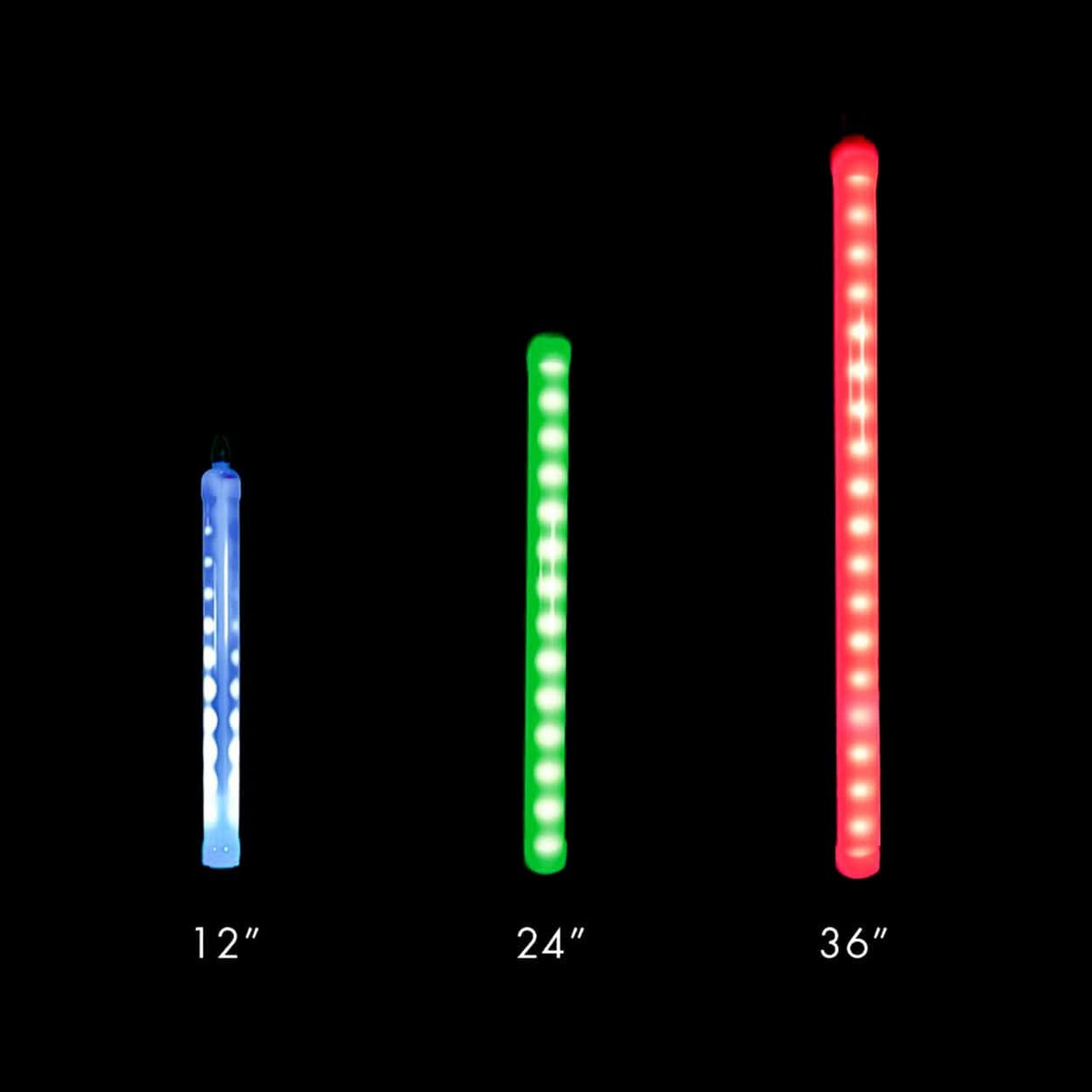 Dekra-Lite RGB Color Changing Light Tubes (Set of 7) Sizes