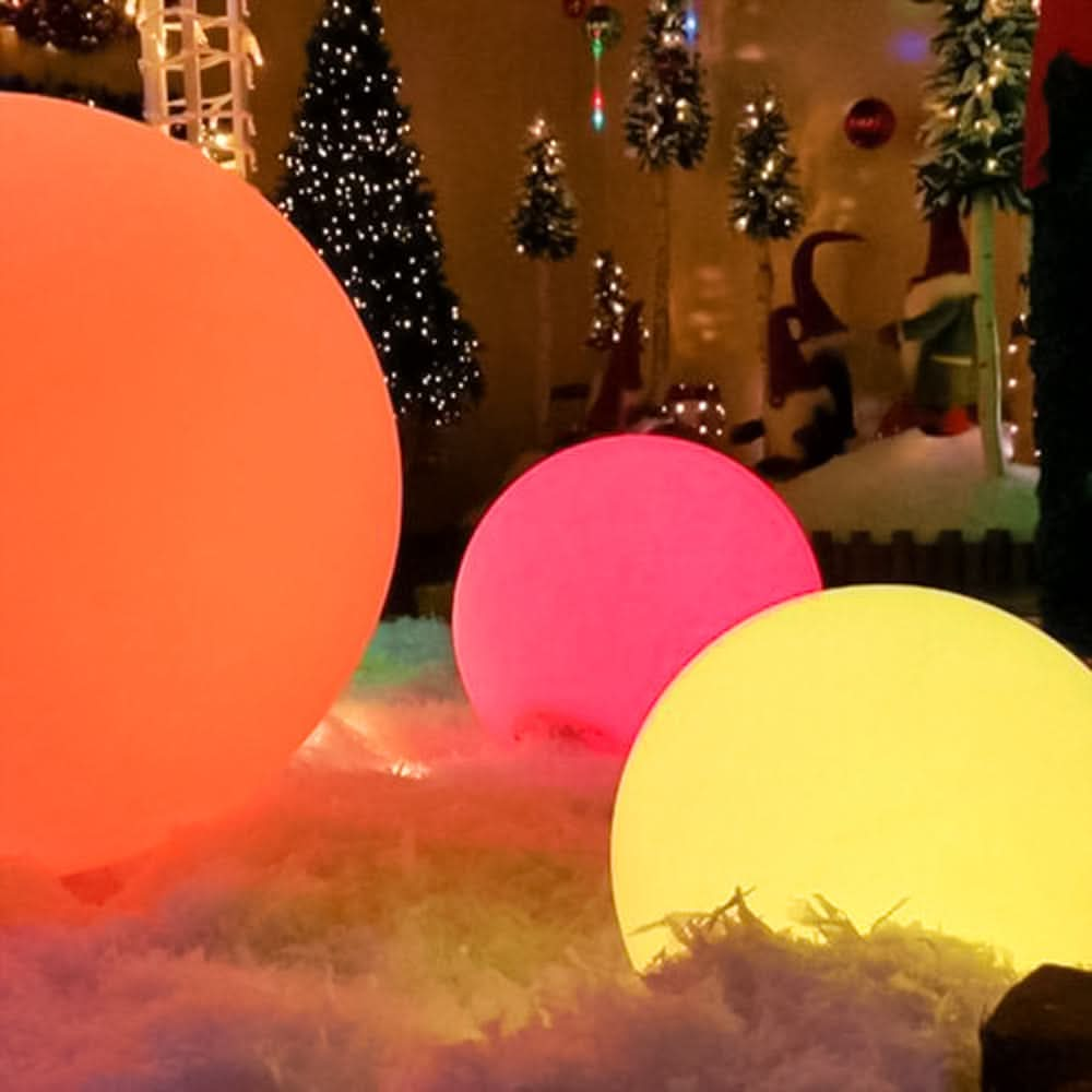 Dekra-Lite RGB Color-Changing Light Spheres Ground Display