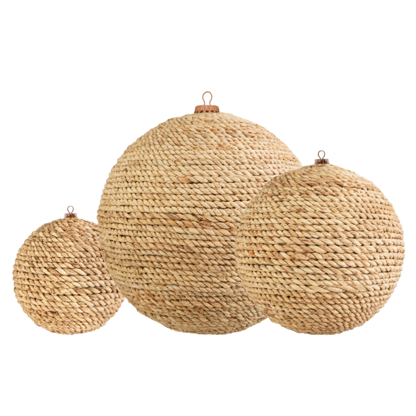 Burlap Round Ornaments