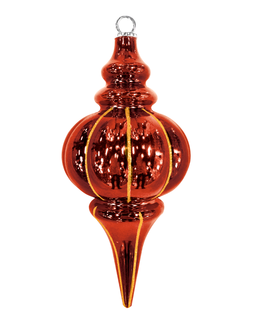 Dekra-Lite Copper Striped Finial Ornament