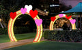 Dekra-Lite Valentine's Day Selfie Station Walk Through Rings Outdoor Display