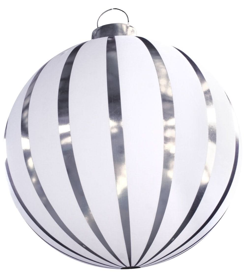 Dekra-Lite Antwerp White Silver Ornament