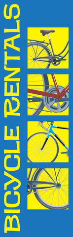 Dekra-Lite 30" x 60" Bicycle Rentals Single Vinyl Banner