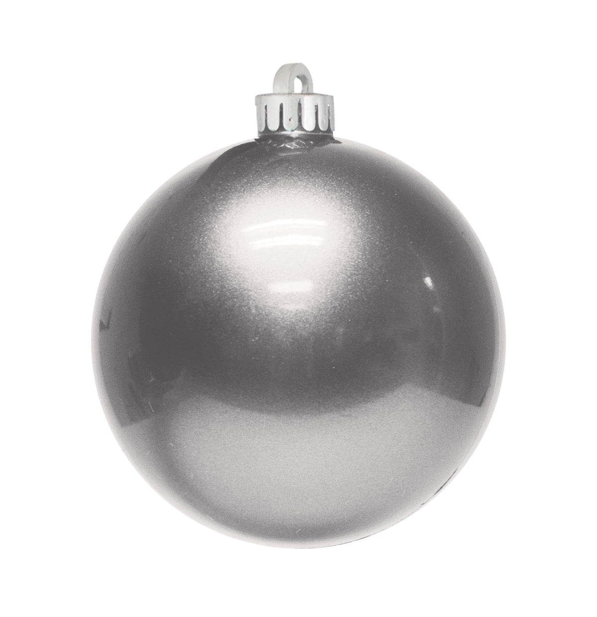 Dekra-Lite 3.25" Silver Candy Apple Ornament