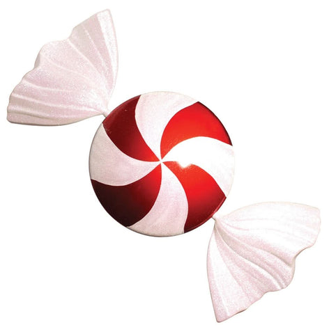 Dekra-Lite 37" Red and White Pinwheel Half Round Jumbo Ornament