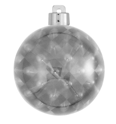 Dekra-Lite 4" (100mm) Silver Cat Eye Electroplated Ornament