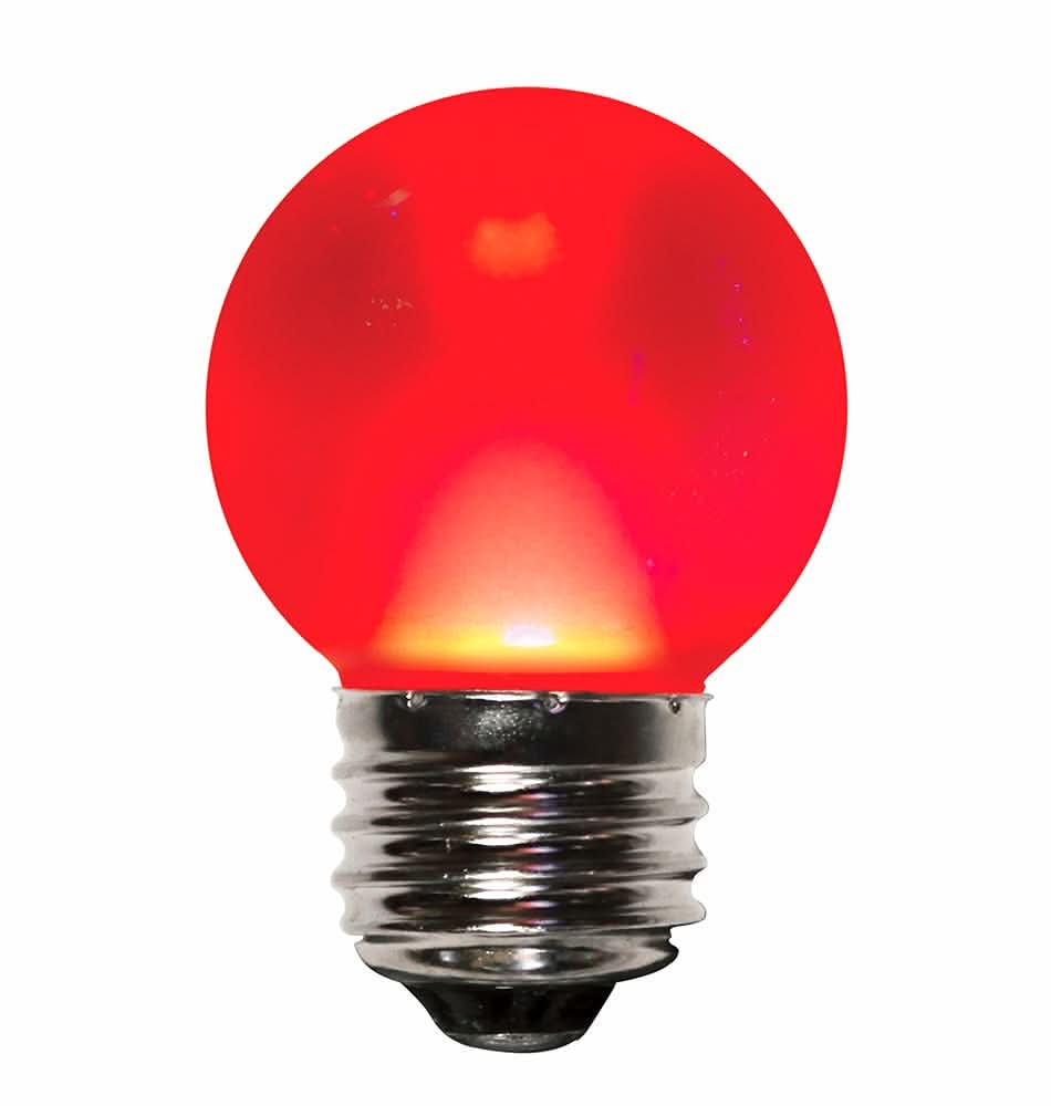 Dekra-Lite Red LED Frosted Globe Bulb