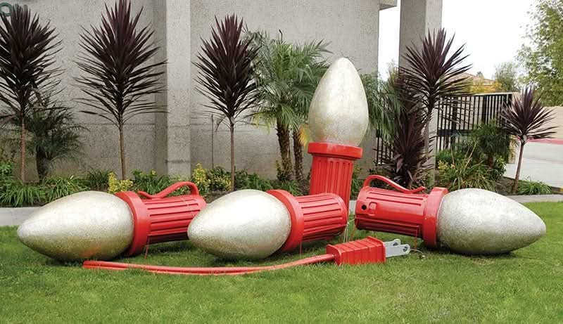 Dekra-Lite Giant Fiberglass Light Bulbs Unlit