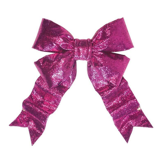 18" Purple Glitter Structural Bow