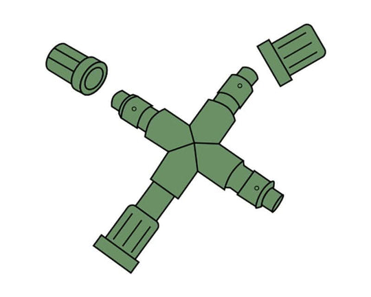 Low Voltage Coupling Construction 3- Way Splitter, Grn Color