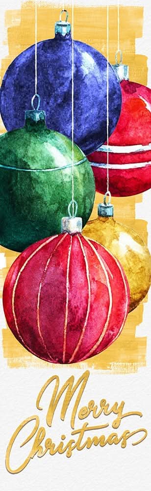 Merry Baubles Single Vinyl Banner