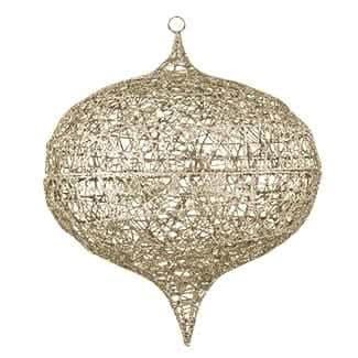 18" Champagne Glitter Onion Cage, (450mm)