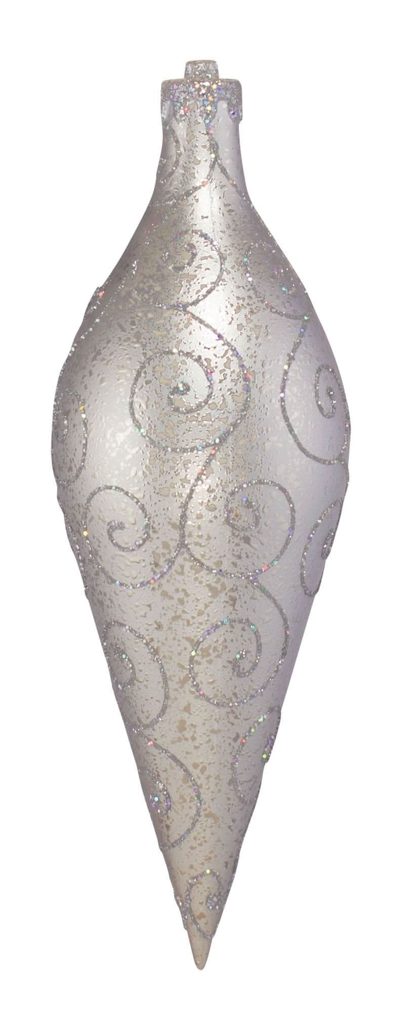 Dekra-Lite 12" Silver Sprinkle Finial Ornament 
