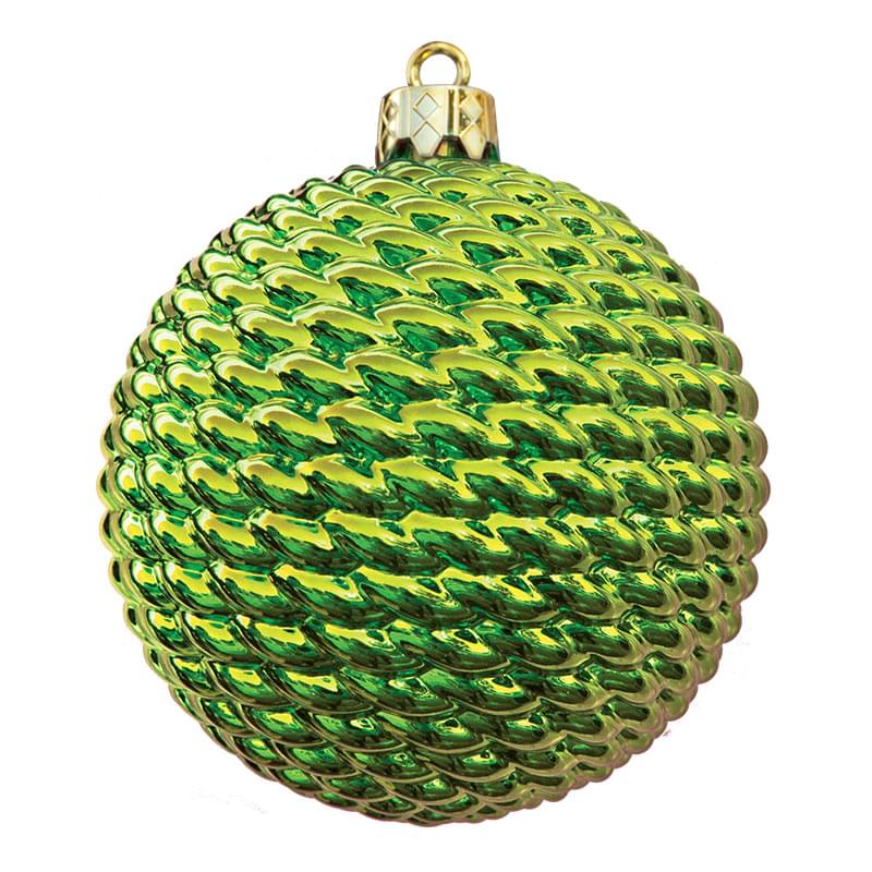 Dekra-Lite Light Green Woven Shiny Ornament